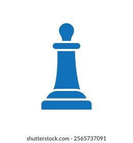 Chess pawn icon Thin line illustration set