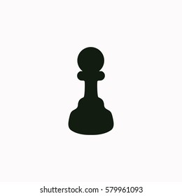 Chess pawn  icon. Vector design.