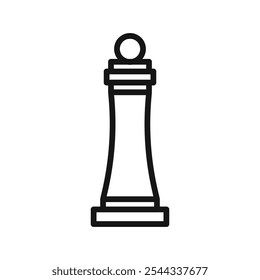 Chess pawn icon Vector flat thin line illustration