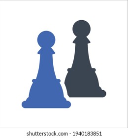 Icono de peón de ajedrez, gráficos vectoriales