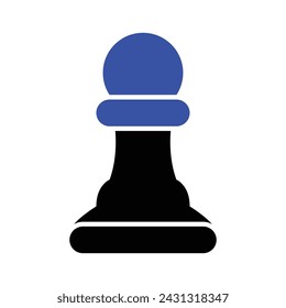 Chess Pawn Icon, Vector Graphics Illustrations 