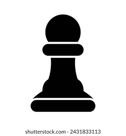 Chess Pawn Icon, Vector Graphics Illustrations 