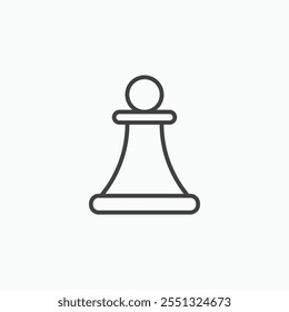 Chess pawn icon vector illustration. EPS10