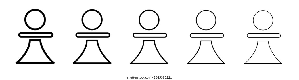 Chess pawn icon vector illustration isolated