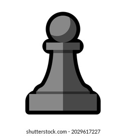 Chess pawn icon vector isolated on white background