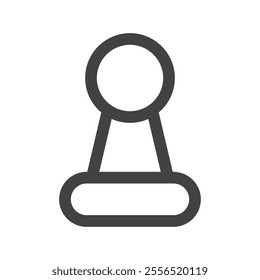 Chess pawn icon Vector logo outline