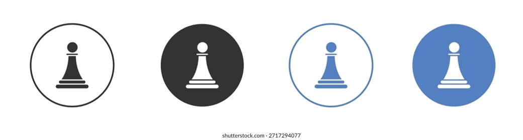 Icono de peón de ajedrez para el Diseño web. pixel