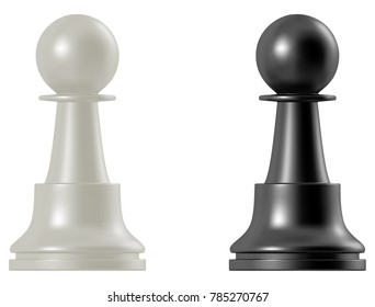 Chess pawn isolated on white
