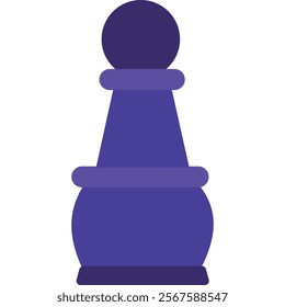 Chess pawn isolated vector business strategy icon