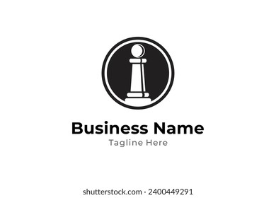 Chess pawn logo, chess logo vector logo design