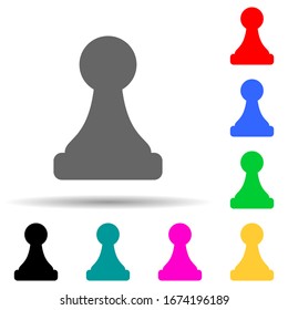 chess pawn multi color style icon. Simple thin line, outline vector of web icons for ui and ux, website or mobile application