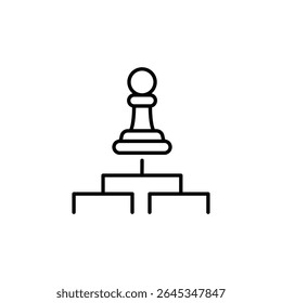 Chess Pawn On Top Of Three Levels Showing Hierarchical Structure