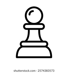 Chess pawn piece icon. Vector.