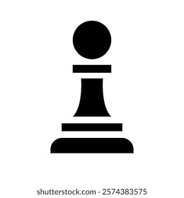 Chess pawn piece silhouette icon. Vector.