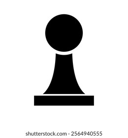 Chess pawn piece silhouette. Vector.