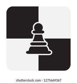 Chess Pawn Pieces isolated on white background. Chessboard Pawn Silhouettes Vector Illustration.