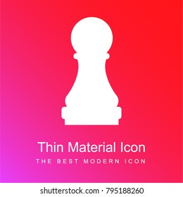 Chess Pawn red and pink gradient material white icon minimal design