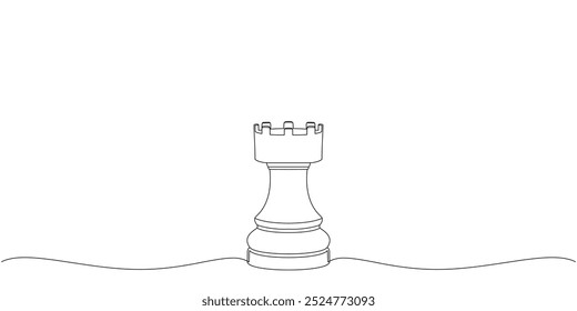 Chess pawn rook line vector design