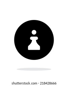 Chess Pawn simple icon on white background. Vector illustration.