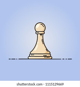 Chess pawn vector flat icon