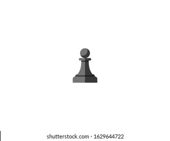 Chess pawn vector flat icon. Isolated chess symbol emoji illustration 