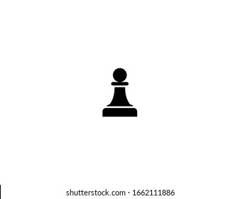 Chess pawn vector flat icon. Isolated chess symbol emoji illustration 