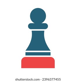 Chess Pawn Vector Glyph Two Color Icons For Personal And Commercial Use.
