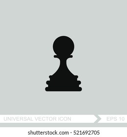 Chess pawn vector icon.