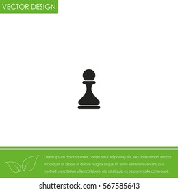 Chess Pawn Vector Icon.