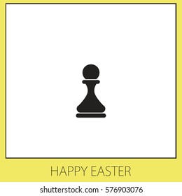 Chess Pawn Vector Icon.