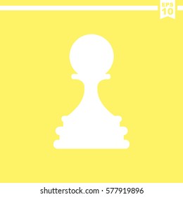 Chess pawn vector icon.