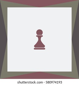 Chess Pawn Vector Icon.
