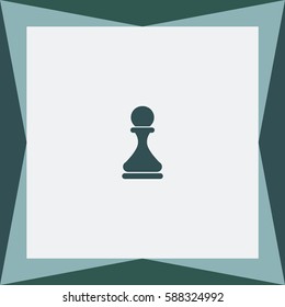 Chess Pawn Vector Icon.