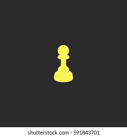 Chess pawn vector  icon.