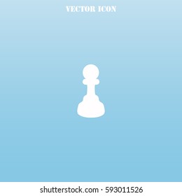 Chess pawn vector  icon.