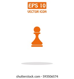 Chess Pawn Vector Icon.