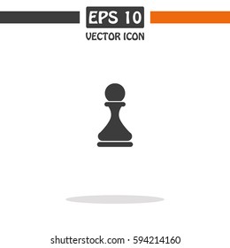 Chess Pawn Vector Icon.