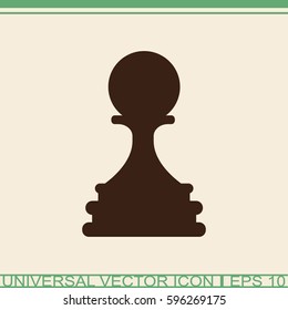 Chess pawn vector icon.