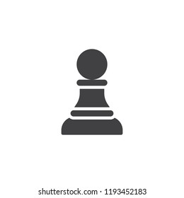 Chess pawn vector icon. filled flat sign for mobile concept and web design. chess piece simple solid icon. Symbol, logo illustration. Pixel perfect vector graphics