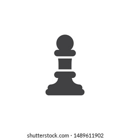 Chess pawn vector icon. filled flat sign for mobile concept and web design. Pawn of chess piece glyph icon. Symbol, logo illustration. Vector graphics