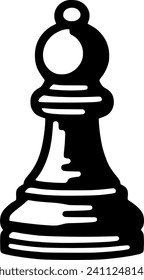 Chess pawn vector icon. filled flat sign for mobile concept and web sign, symbol, vector, art