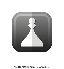  Chess Pawn - vector icon, flat design