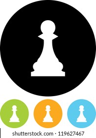 Chess Pawn Vector icon isolated