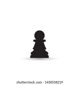Chess Pawn Vector Icon. isolated on white background