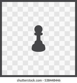 Chess pawn vector icon. Isolated illustration. Business picture.