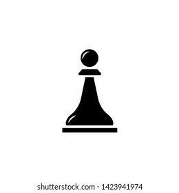 Chess pawn vector icon on white