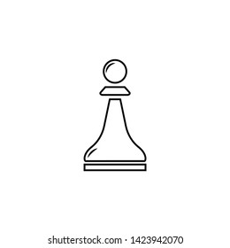 Chess pawn vector icon on white