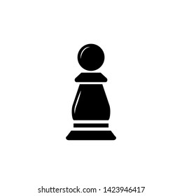 Chess pawn vector icon on white