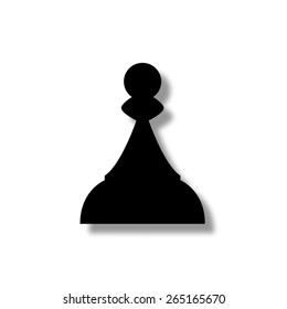  Chess Pawn  - vector icon with shadow