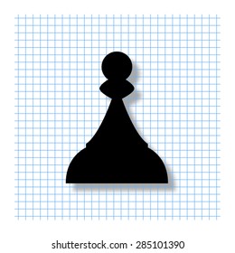 Chess Pawn - vector icon with shadow